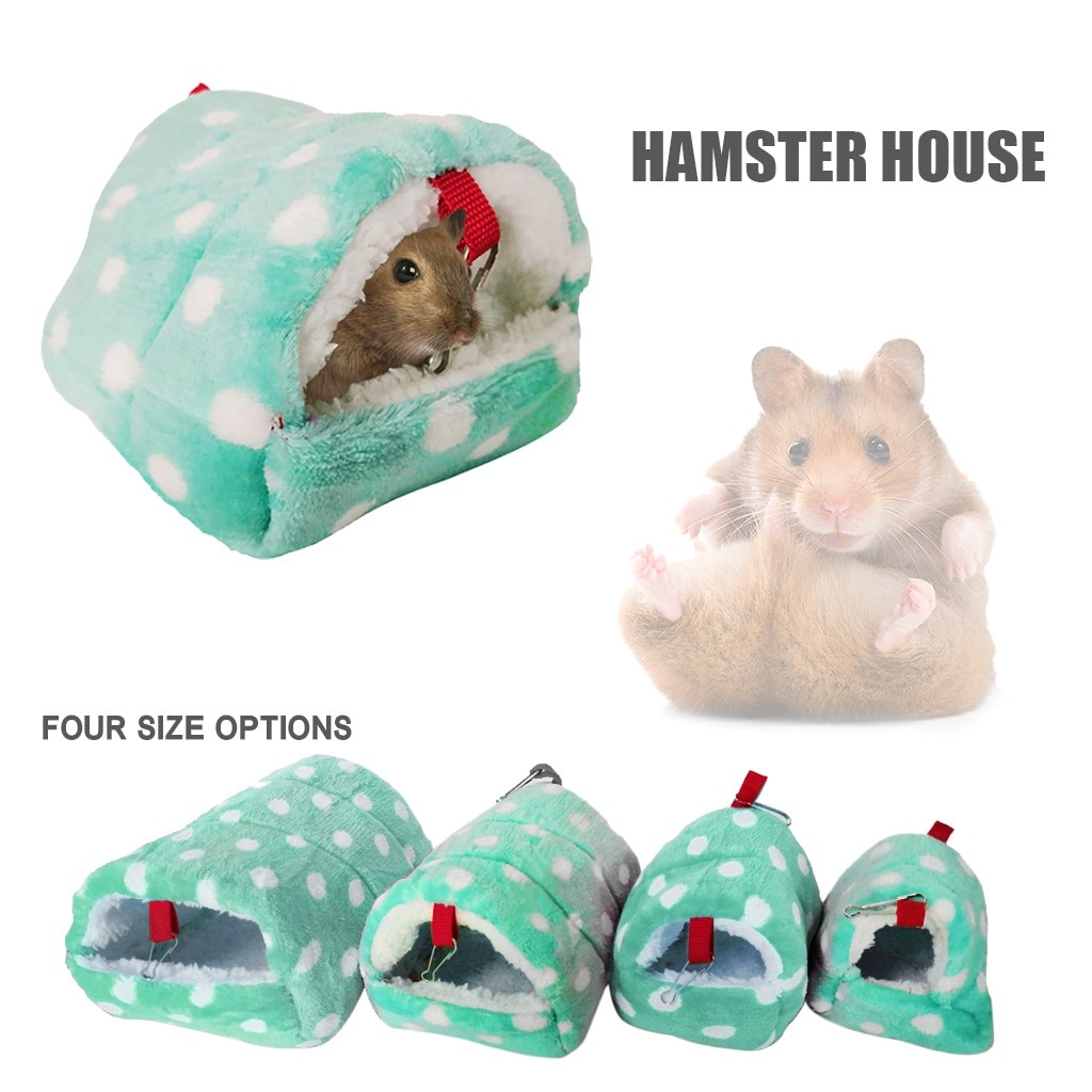 Mini Hamster Bed Huis Pet Hamster Hangmat Kooi Winter Warm Huis Pluche Zachte Opknoping Bed Voor Hamster Eekhoorn Egel