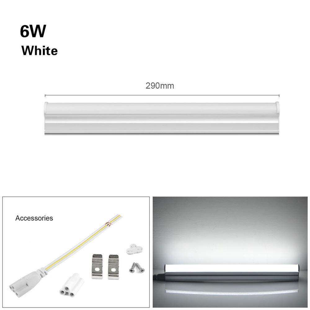 AIMENGTE T5 LED Tube Bar Lights 6W 10W 300mm 600mm Integrated Tube Wall Lamp Fluorescent T5 Tube Decor Closet Kitchen lighting: 6W White