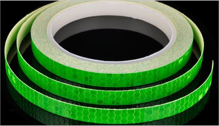 1cm*8m Bike Stickers Reflective Tape Fluorescent MTB Bike Bicycle Cycling MTB Tape for Helmet Motorcycle Scooter: Green