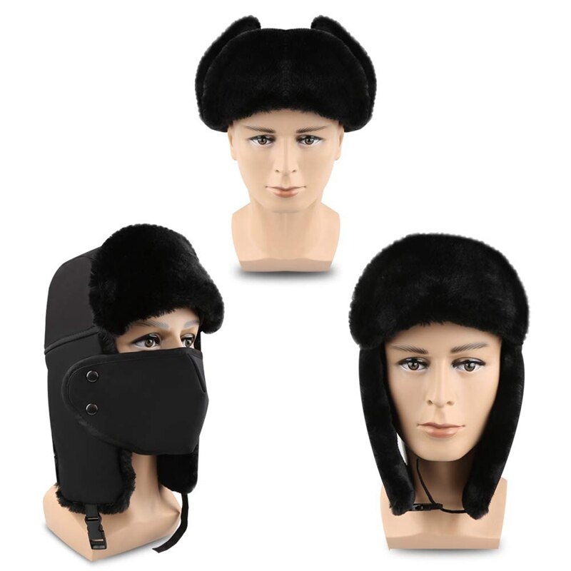 Windproof and Warm Earmuffs in Winter Removable Face Mask Windproof Waterproof and Breathable Including Free Collar