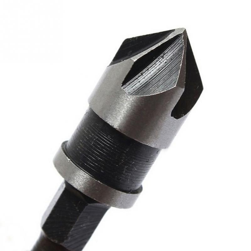 3pcs/set 12/16/19mm Durable Carbon Steel Hex Countersink Set Plate Tapping Chamfering Bit Quick Change Drill Bit Tools