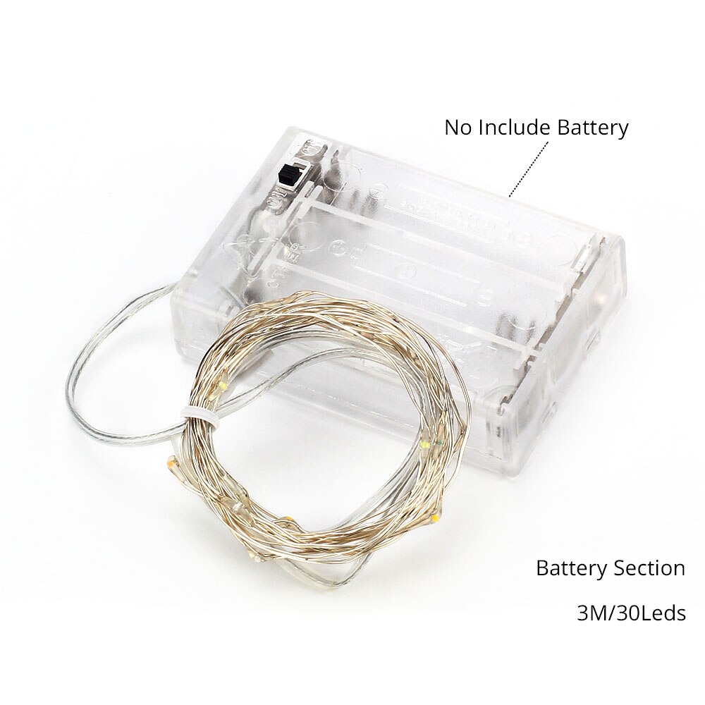 2M & 3M Led String Lights Copper Wire Battery Powered Festival Lamp Fairy Light For Chrismas Home Party DIY Decoration