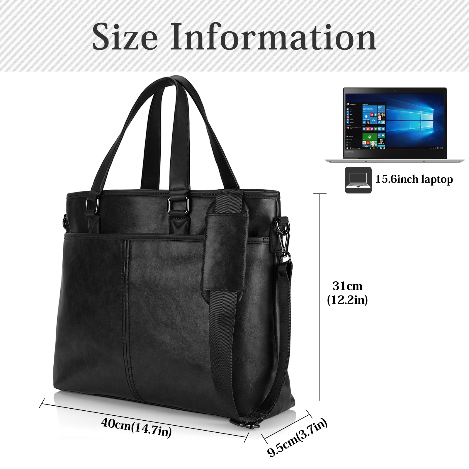 Lubardy Borsa tote da viaggio d'affari Borsa tote in pelle Borsa a tracolla grande con manico superiore Borsa a tracolla impermeabile per laptop