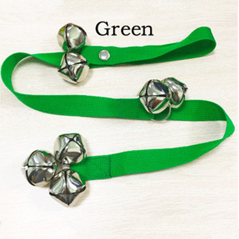 Sonnette pour animal domestique corde | Corde, plusieurs couleurs, réglable 6/7 cloches pour animal de compagnie, collier de chien, fournitures pour animal de compagnie, de noël, formation de chien, sonnette de sonnette: M / Green