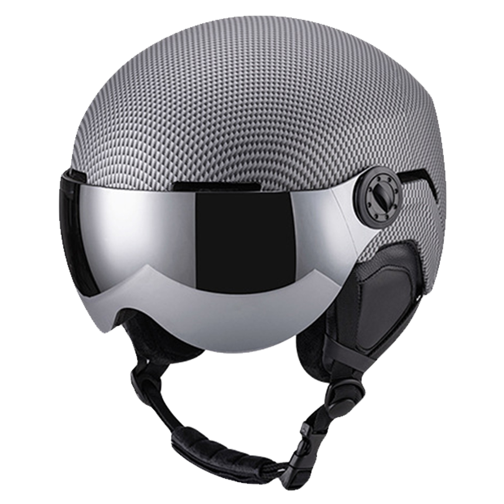 Unisex Ski Helmet With Goggles 7 Vents Ski Helmet Winter Skiing Snowboard Helmet Shockproof Protective For Skiing Snowboarding ﻿: M / GRAY