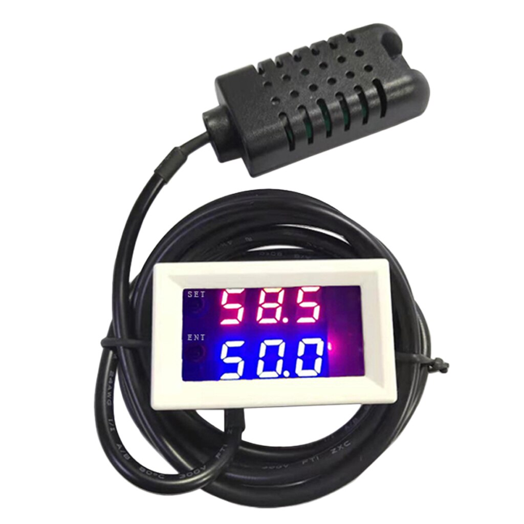 12V Feuchtigkeit Regler Hygrostat Vor verdrahtet Stecker Digital Sensor für Luftbefeuchter Luftentfeuchter Dual Auslauf