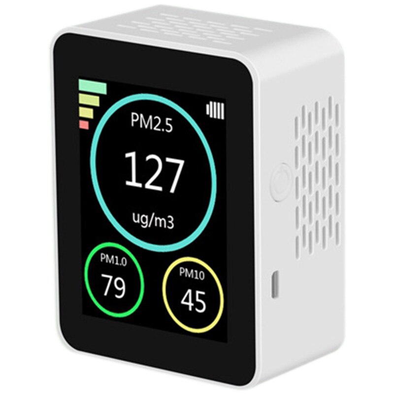 Luchtdetector  pm2.5 neveldeeltjesdetector  pm1.0 detecteert  pm10 stofdeeltjesinstrument
