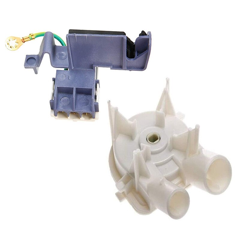 Washing Machine Cover Switch 8559331 Washer Drain Pump with 8318084 Washer Lid Switch 3 Pin Roper Washer for Whirlpool Kenmore 3