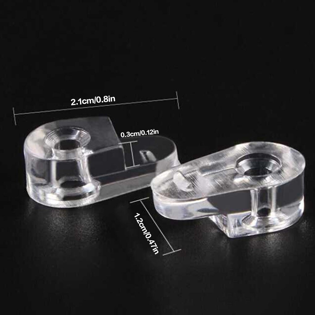 100pcs Transparent Window Glass Corner Buckle Plastic Fixing Clip Bracket Mirror Cabinet Buckle With Screw Hardware Accessories