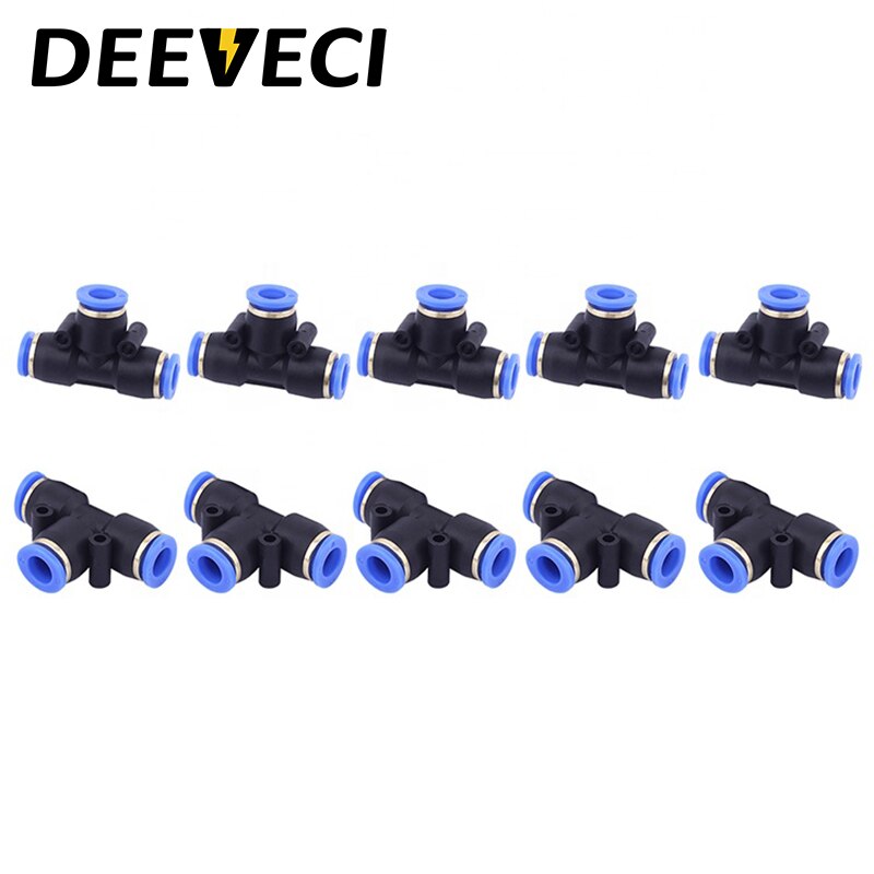 4 to 12mm Pneumatic fittings PE water pipes quick couplings direct thrust plastic hose pipe connectors