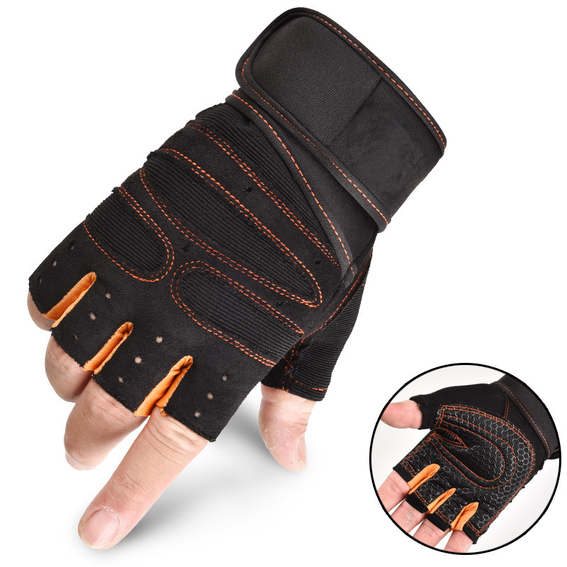 Gants d'haltérophilie hommes femmes quatre saisons gymnastique bracelet gants de Fitness équipement d'haltères sport cyclisme gants antidérapants: kaki foncé / M