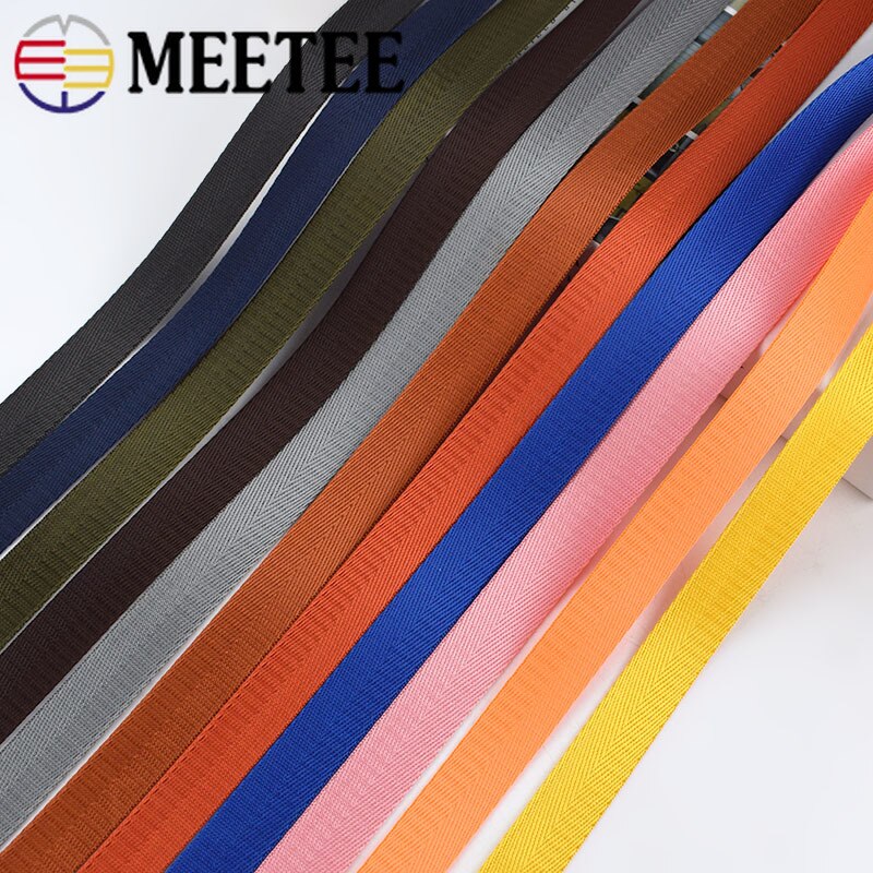 10Meters Herringbone 20mm Nylon Webbing Ribbons Dog Collar Backpack Knapsack Strap Belt Tape Bias Binding DIY Sewing Accessories