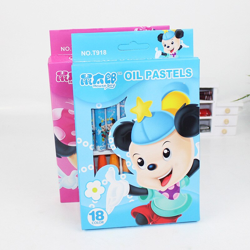 P2 Stationery Oil Painting Sticker 18 Color cartoon children's baby stationery crayon school supplies kids art set