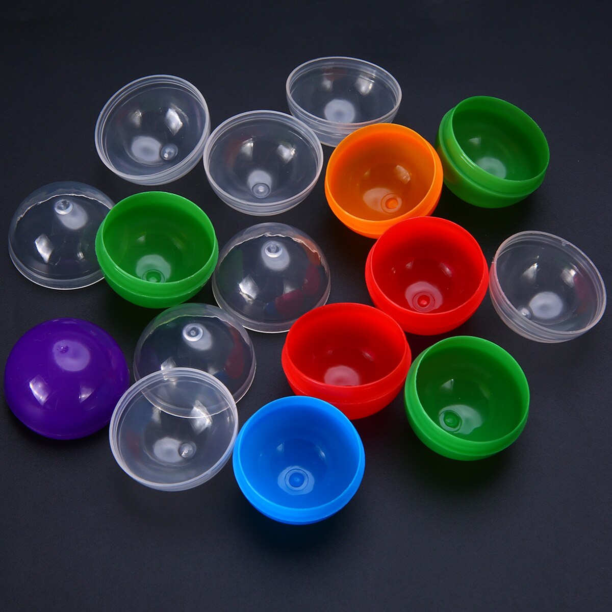 Distributeur automatique de couleurs mélangées | 10 pièces/ensemble, 32mm, Capsules de jouets rondes vides, 1.2 pouces, Capsule de boules colorées, pour d'événement et fête