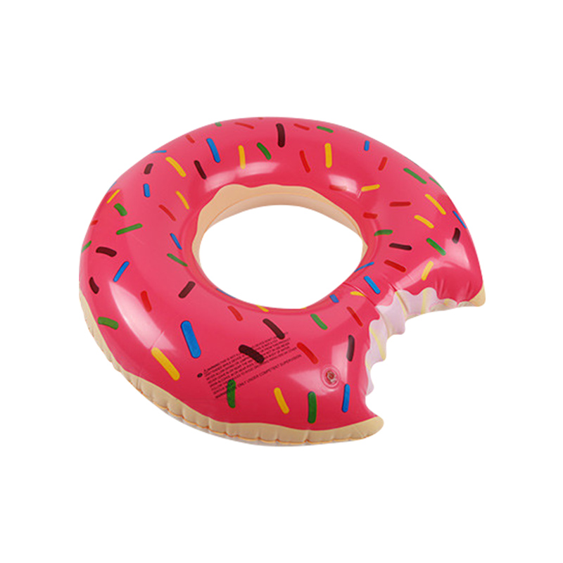 Simning ring barn färgglada munk tjockare pool flyta sommar utomhus simma strand pool fest söta vuxna barn munk simning ringar: Rosa 90 cm