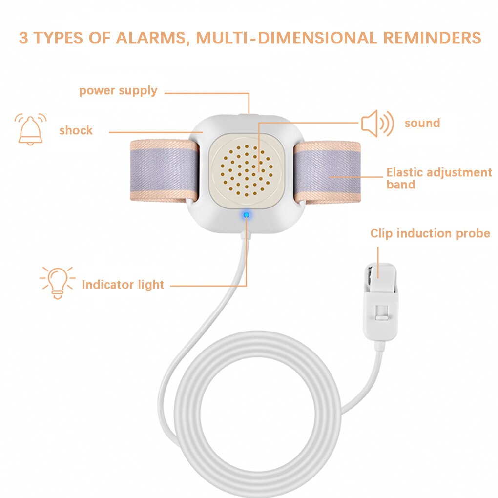 Cama molhar dispositivo monitor de alarme lembrete molhado para meninos do bebê crianças adulto enurese noturna