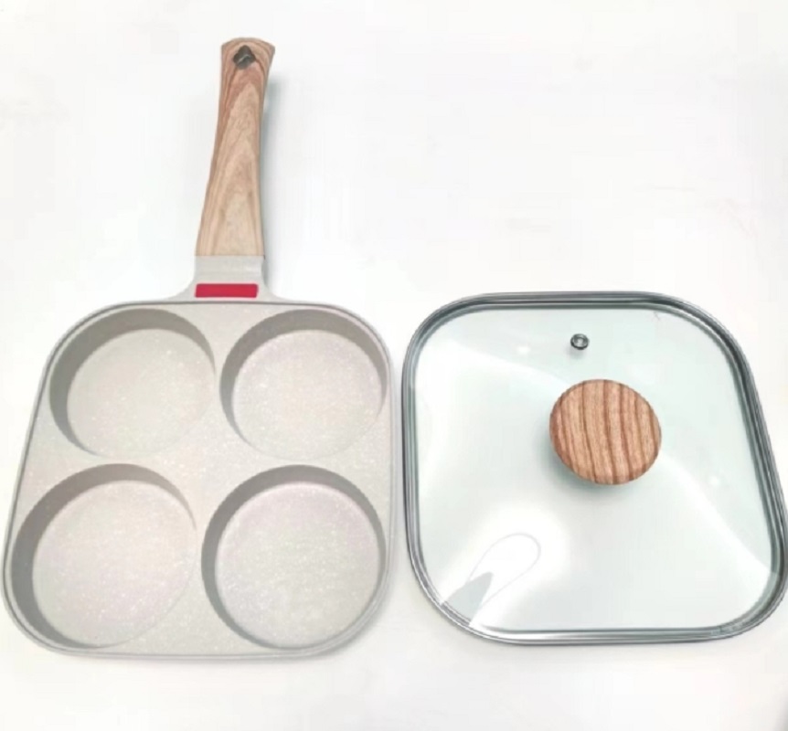 Hamburg Bratpfanne Antihaft-Bratpfanne mit Deckel Haushalt vier-See-bilden Frühstück Bratpfanne Omelett Artefakt Küche Spezial