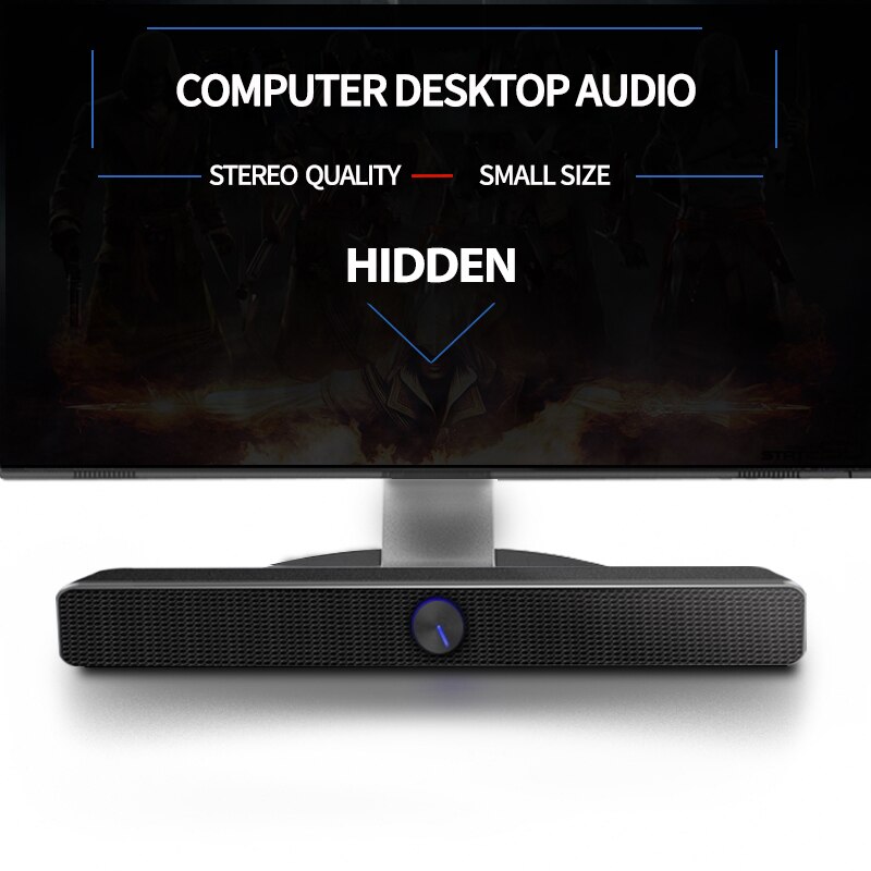 HIFI Portable Wireless Bluetooth Speaker Stereo USB Laptop computer Audio Soundbar mini laptop portable Sound Bar Speakers to pc