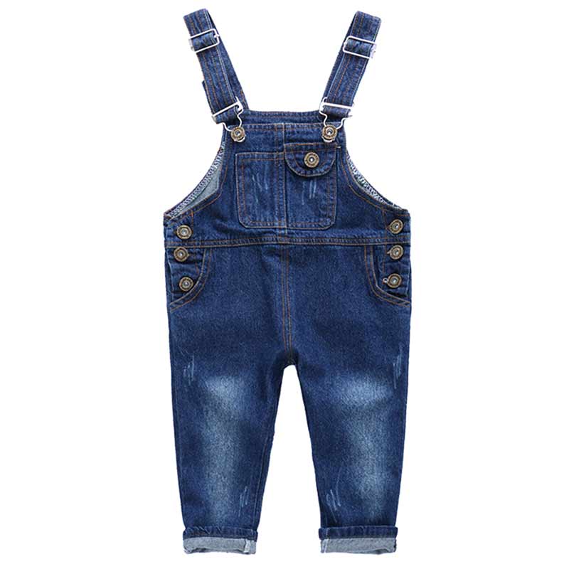 Frühling Herbst freundlicher Overall Mädchen Jungen Denim Jeans Tasche Gesamt Lätzchen Hosen freundlicher Baby Gesamt Z119 NSV775: 110cm