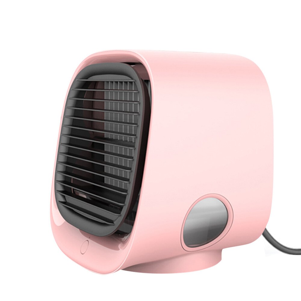 Air Conditioner Air Cooler Humidifier Purifier Portable For Home Room Office 3 Speeds Desktop Quiet Cooling Fan Air Conditioning: Pink 