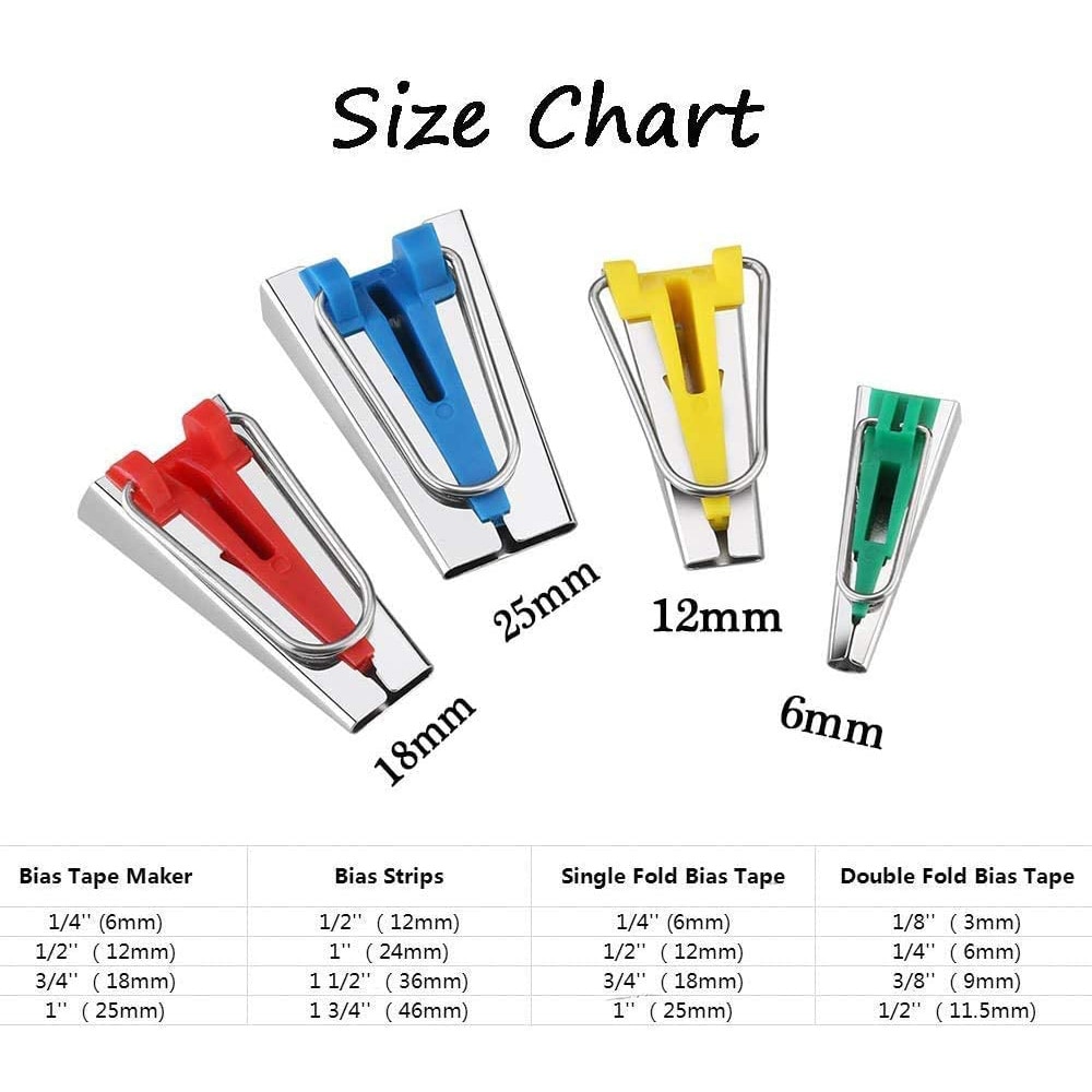 DIY Patchwork Quilting Tool Binding Sew Sewing Machine Tools sets Multifunction Sewing Bias Tape Maker Set Hemming tape maker