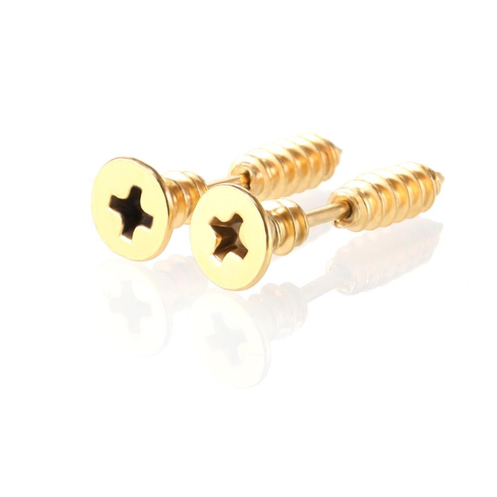 piercing oreja pendientes de acero inoxidable pendientes hombre: E