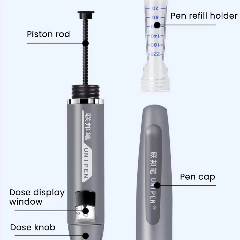 UNIPEN insulinespuiten, 3 ml spuiten Geschikt voor thuisgebruik met federale insuline-pennen, insuline-injectiepen