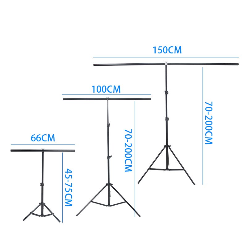 Fotografie Achtergrond Houder Stand Metal T-Vorm Photo Studio Achtergrond Frame Ondersteuning Beugel Met Klem Voor Video Foto Stands