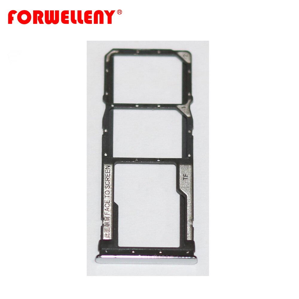 For xiaomi Xiomi redmi note8 note 8 Micro Sim Card Holder Slot Tray Replacement Adapters black silver blue: silver