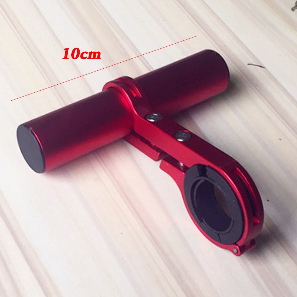 Fiets Multifunctionele Uitbreiding Frame Stopwatch Auto Lamp Beugel Klem Dubbele Stang Aluminium Beugel 20 Cm Lengte: 10cm Red