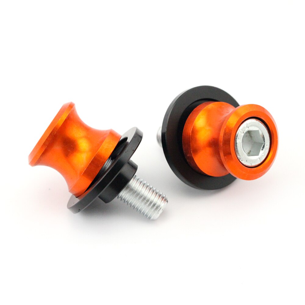 Tornillo de soporte de cadena Swingarm Spools Crash Slider para KTM DUKE RC 125 200 250 390 accesorios de motocicleta, piezas de soporte 10mm tallado: Orange