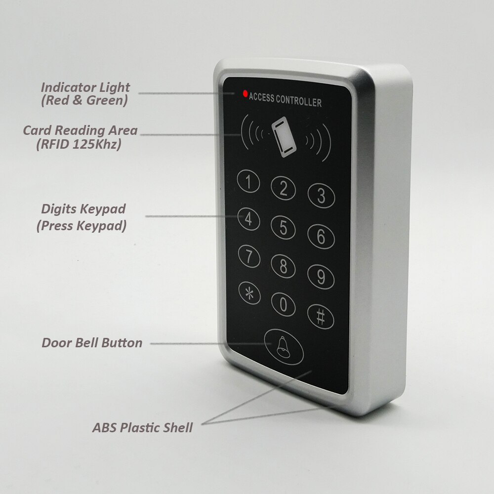 125Khz Rfid Access Control System Keypad Card Door Lock Access Controller