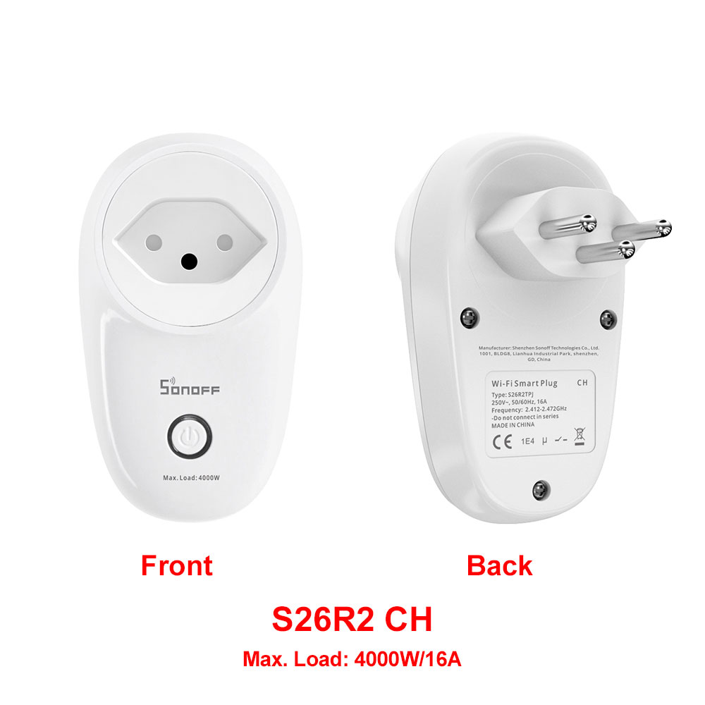 SONOFF-Prise WiFi intelligente sans fil S26 Inter EU/US/eria, scène intelligente, contrôle de groupe à distance via eWeLink, compatible avec Alexa Alice et Google Home: Bundle8
