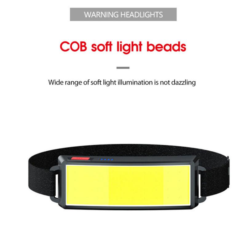 COB Headlamp 500LM Head Lamp ABS Headlight Floodlight Waterproof Usb Work Lamp Fishing Equipment Outdoor Tools TM-G14