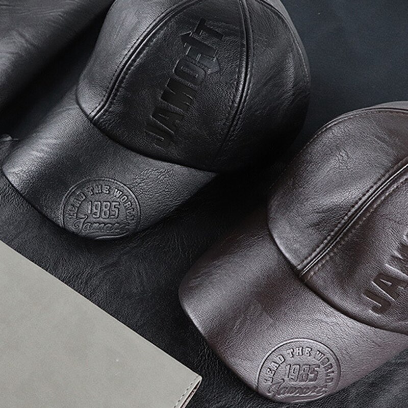 Jamont outdoor winterpet van pu-leer, baseballpet voor heren, snapback pet, pet voor heren, pet met klep