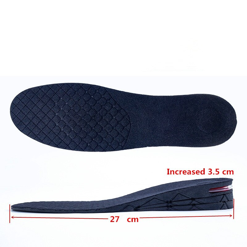 3-9cm korkeuskorotuspohjallinen pehmuste korkeusnosto säädettävä leikkaus kengän kantapään sisäosa korkeampi tuki imukykyinen jalkatyyny: Lisääntynyt 3.5 cm