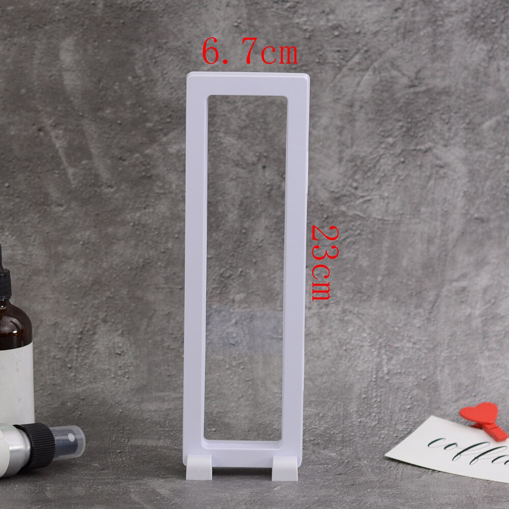 Display Film Suspension Jewelry Transparent Box Jewelry Storage Box Transparent Frame Display Stand: Orange
