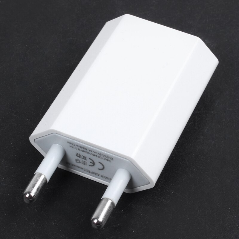 Witte eu usb-lader ac-adapter voor iphone 5, 5s, 4s , 4 3gs ipod touch nano