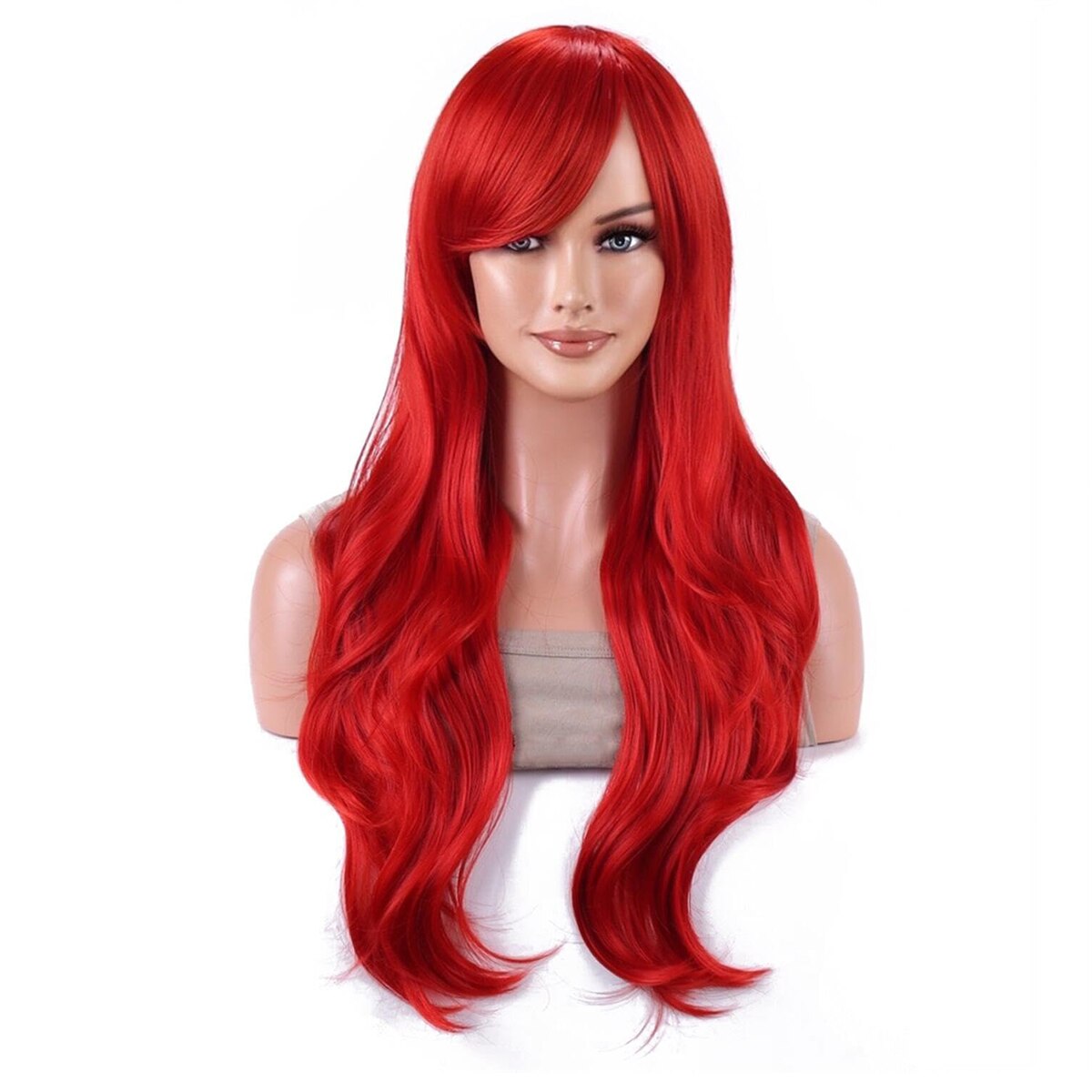 Peluca sintética de sirena probeauty, peluca larga roja rizada ondulada, peluca de disfraz de Halloween para mujer, peluca de para uso diario P: Default Title