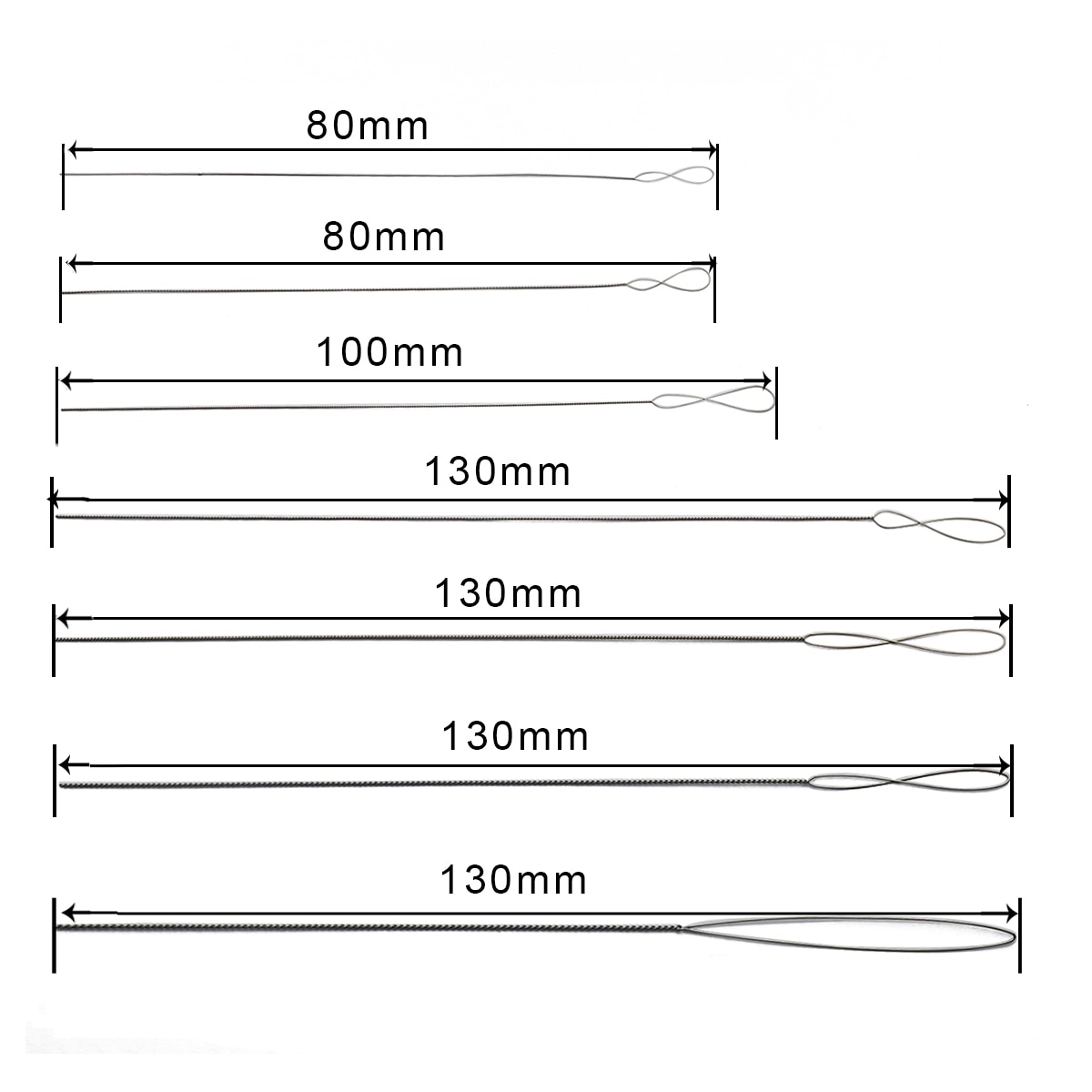 2 pçs de aço inoxidável olho grande 0.15-0.7mm agulha de miçangas para rosqueamento corda jóias pulseira colar que faz pinos de ferramenta diy