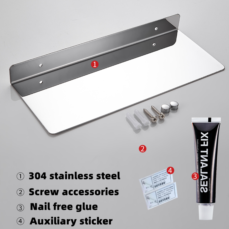 Estante de baño negro/cromo, estantes esquineros gruesos de acero inoxidable, toallero, soporte para champú, estante de almacenamiento de cocina de 60 /70 /80cm