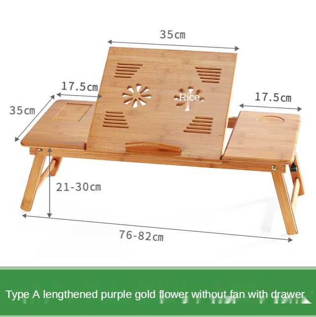 Simple portable bamboo notebook computer desk adjustable tablet laptop bed table bedroom solid wood folding study desk SP145: 2