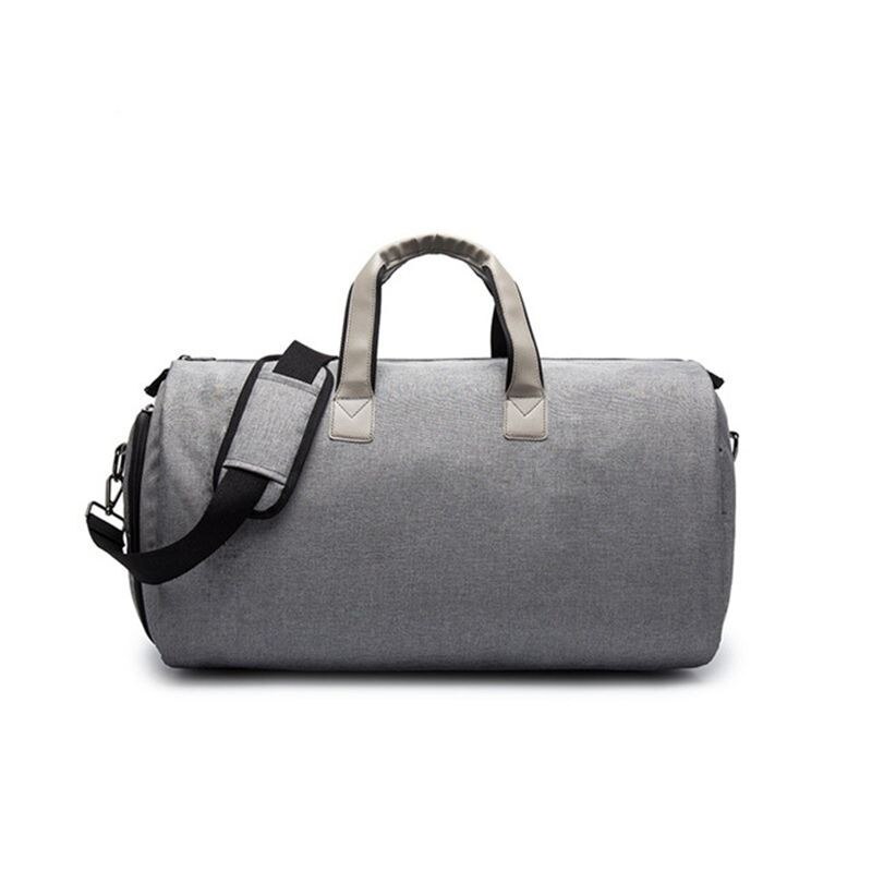 Duffel Saco de Viagem à prova d' água Saco de Vestuário Mulheres Terno Homens de Negócios Sacos de Bagagem de Viagem Duffle Fim de Semana Durante A Noite Bolsas de Mão Tot: gray