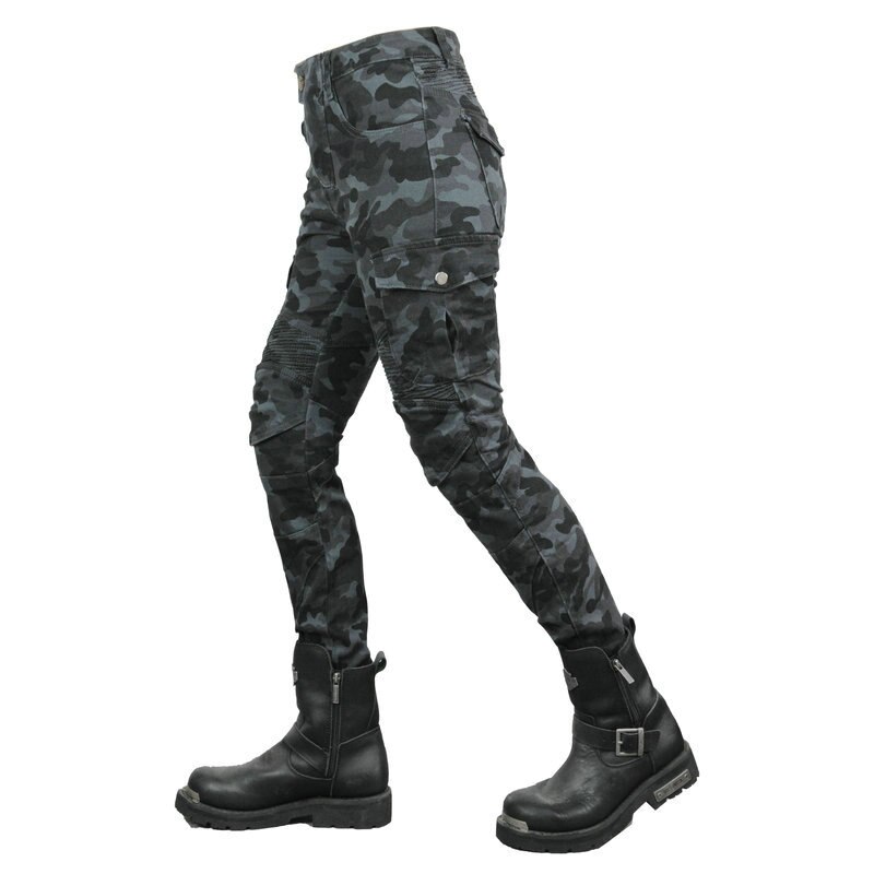 Volero Female Motorcycle Camouflage Riding Pants Locomotive Sports Leisure Straight Protective Jeans Cycling Trousers For Girls