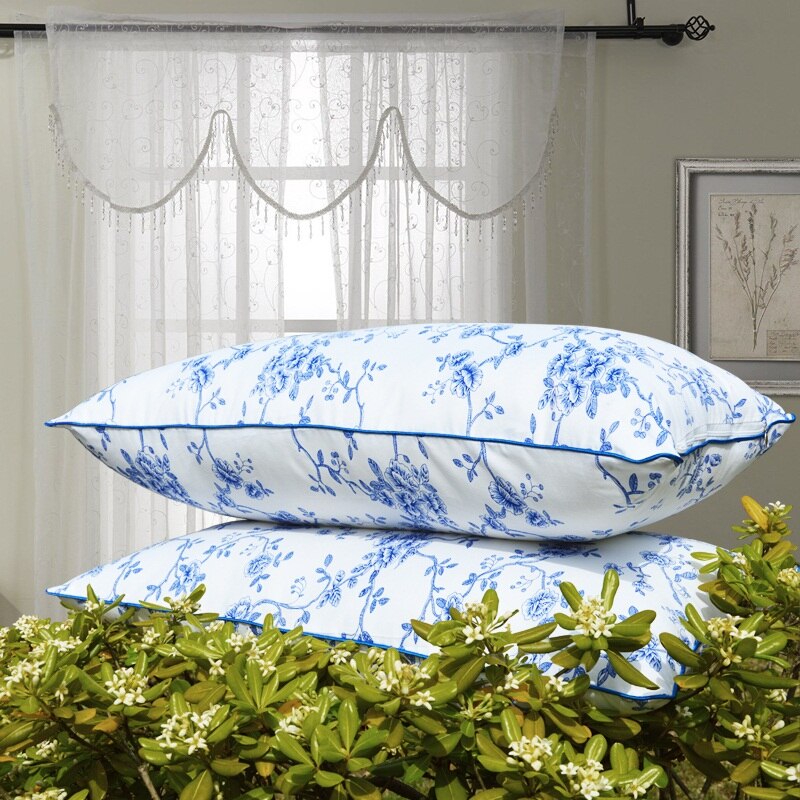 Chinese Porcelain Pillow Core Vacuum Compression Neck Pillow Down Hotel Single Silk Pillow Core: Default Title