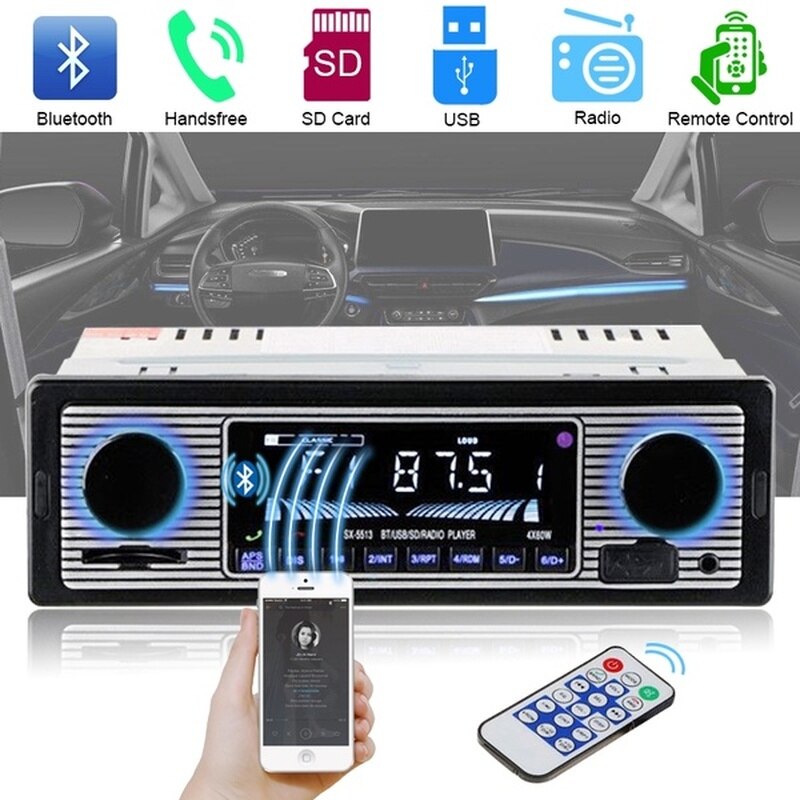 Car Radio Stereo Audio MP3 Player 12V In-dash Single 1 Din FM Receiver Aux Receiver USB Remote Control Autoradio