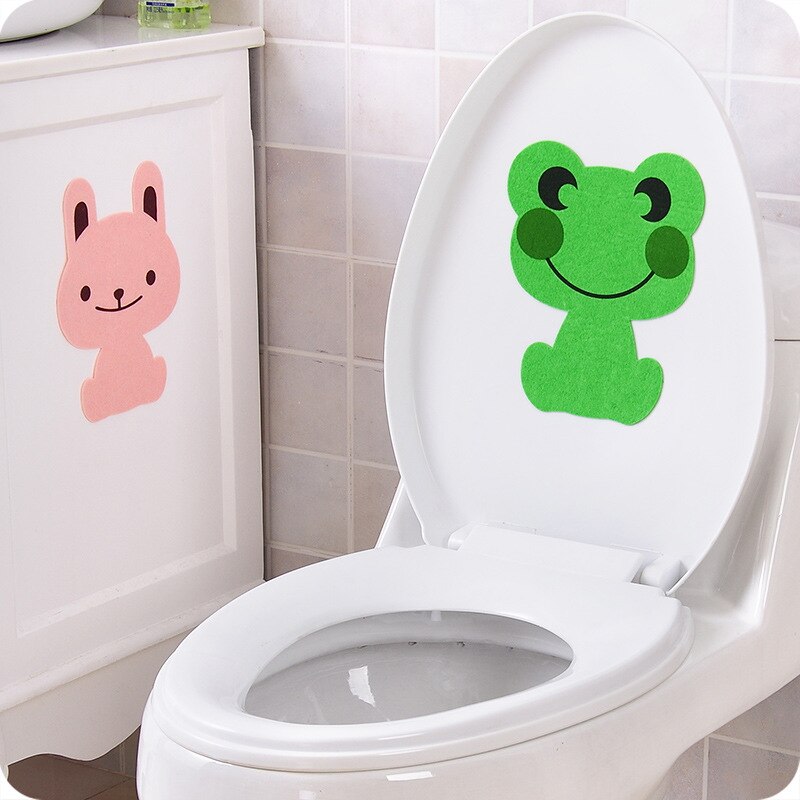 WC Toilet Stickers For Public Place Home Decoration Pattern Wall Decals Diy Cute Vinyl Mural Art Toilet Stickers