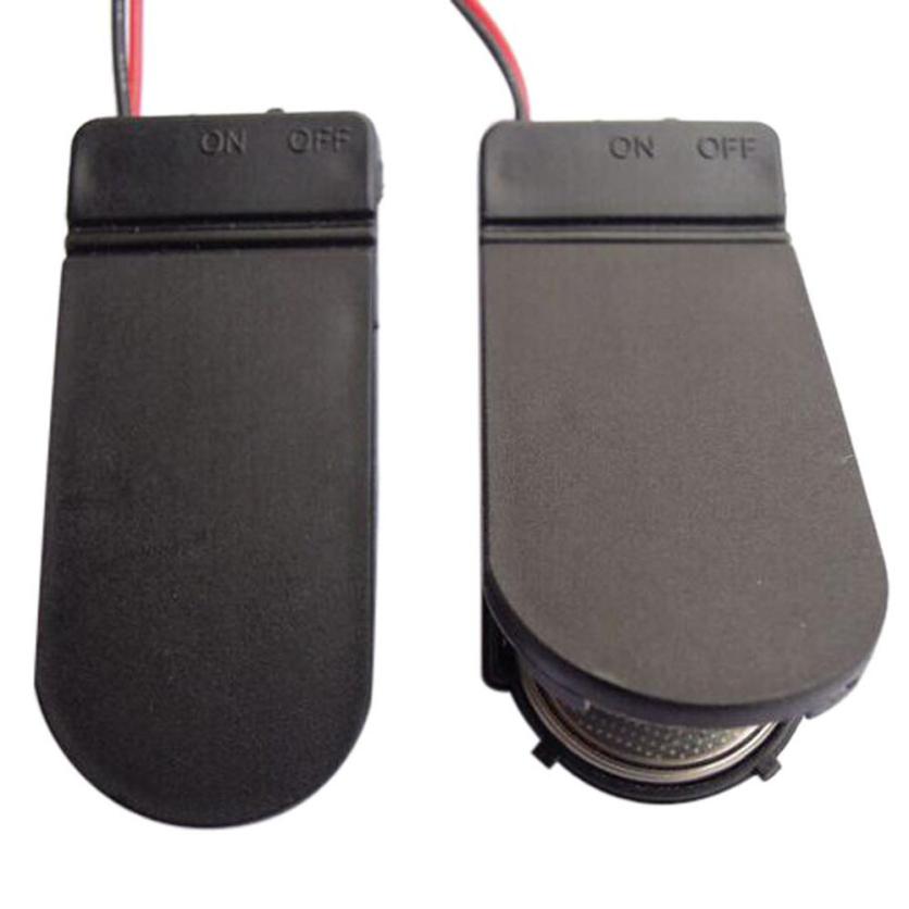 5Pcs CR2032 Knop Knoopcel Batterij Houder Case Cover Met Aan/Uit Schakelaar Bk