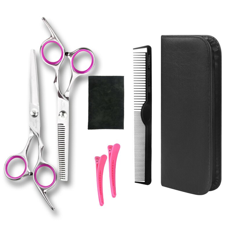 Haar Knippen Schaar Set Professionele Kappers Schaar Kit Kapper Haar Snijder Kapper Salon Kam Schaar Kits: Roze