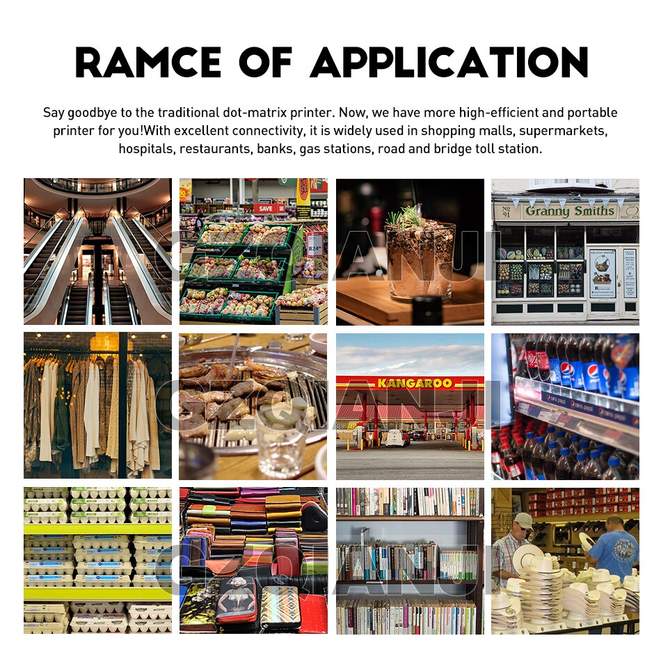 80mm Thermal Receipt Printers Bill POS Printer With Automatic cutter For Kitchen USB/Ethernet Port Shop Restaurant Windows Drive